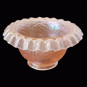 Fenton Pink Iridescent Persian Medallion Fairy Light Base (Base ONLY)